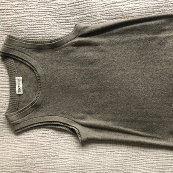 TSE Sweaters - TSE Cashmere Taupe Sleeveless Sweater